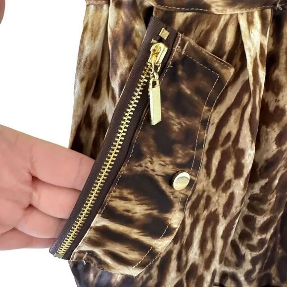 Cache  Silk Leopard Animal Print Romper SZ S #2106 - Picture 5 of 16